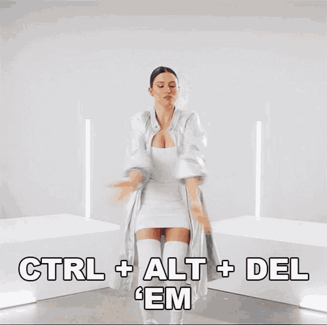 A gif that says, "CTRL + ALT + DEL 'Em"