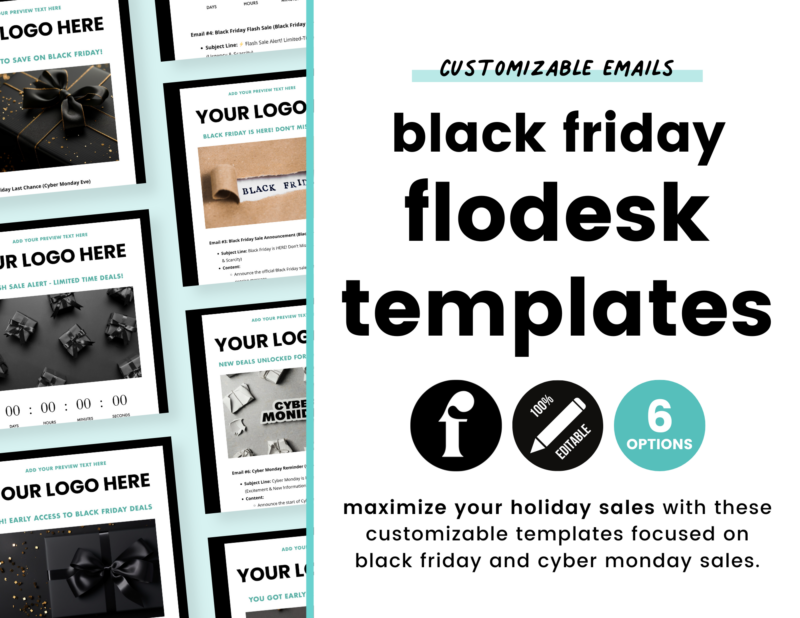 Black Friday Pack - Flodesk Newsletter Templates