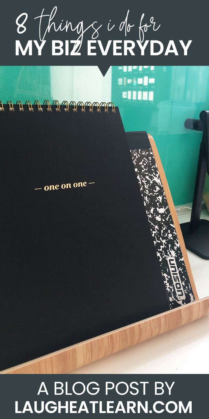 Over the years, I've worked really hard on creating a system or order of events that works best for to start my workday. This helps me setup for success and helps me ease into the day versus just jumping right in to tasks.
