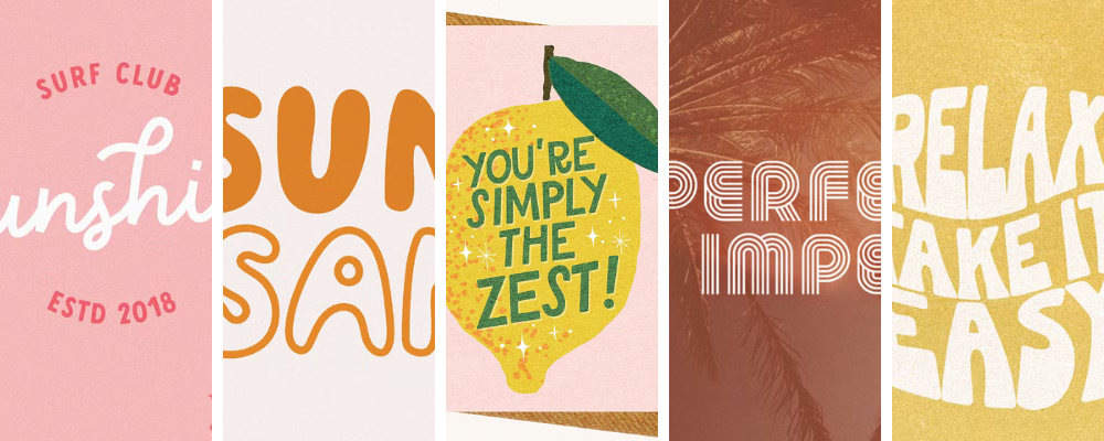 Retro summer fonts