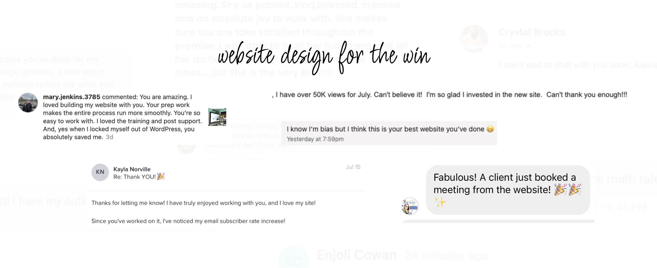 Examples of social proof on a sales page