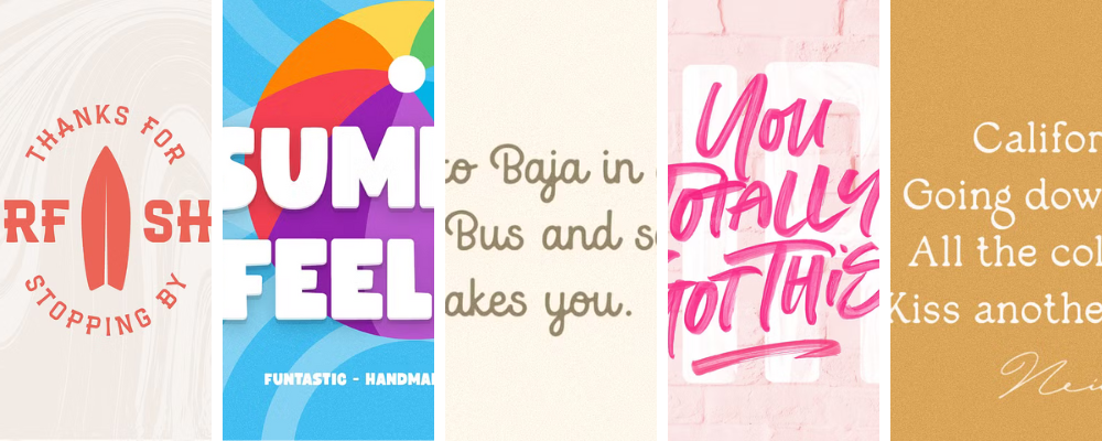 Summer of love fonts